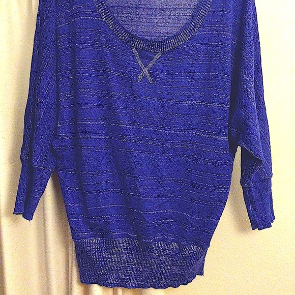 Mudd Sweaters - 3 for $10 XL blue/purple sweater with 3/4 sleeves